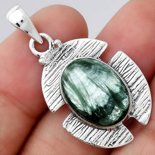 Natural Russian Seraphinite Pendant P-1705 SDP154251