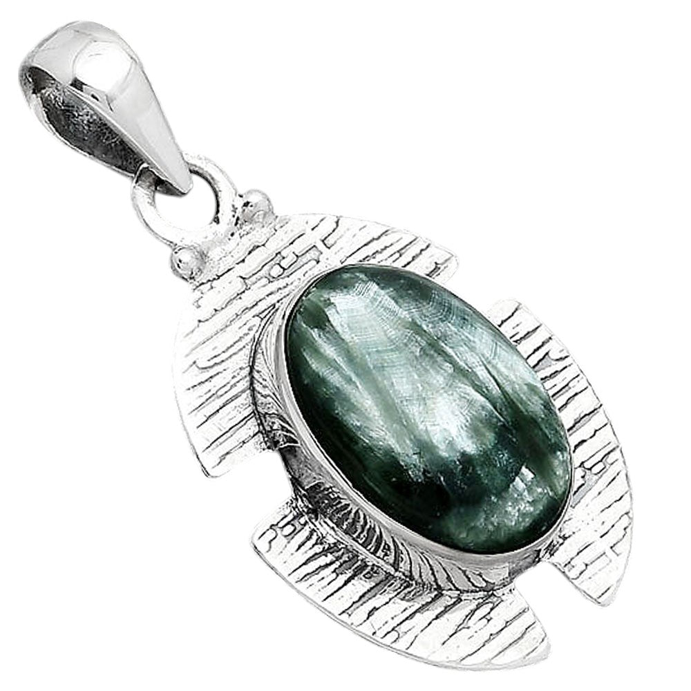 Natural Russian Seraphinite Pendant P-1705 SDP154251