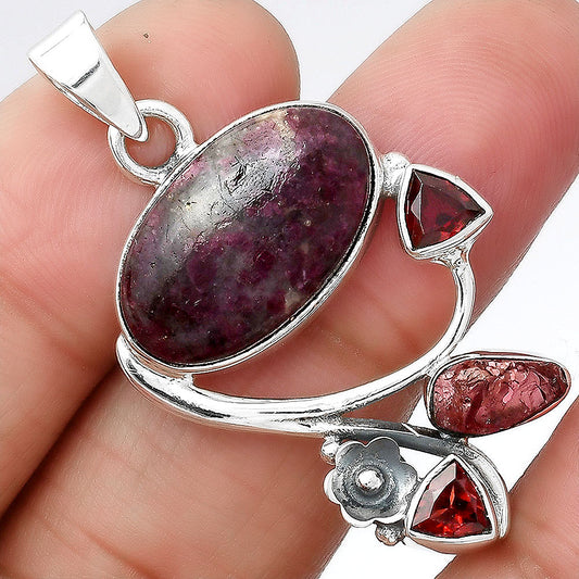 Tourmaline Quartz, Pink Tourmaline & Garnet Pendant P-1706 SDP154261