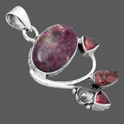 Tourmaline Quartz, Pink Tourmaline & Garnet Pendant P-1706 SDP154261