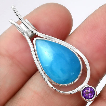 Natural Smithsonite and Amethyst Pendant P-1671 SDP154269