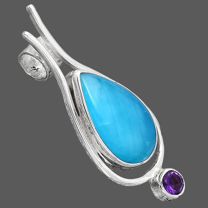 Natural Smithsonite and Amethyst Pendant P-1671 SDP154269