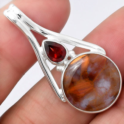 Pietersite - Namibia and Garnet Pendant P-1006 SDP154275