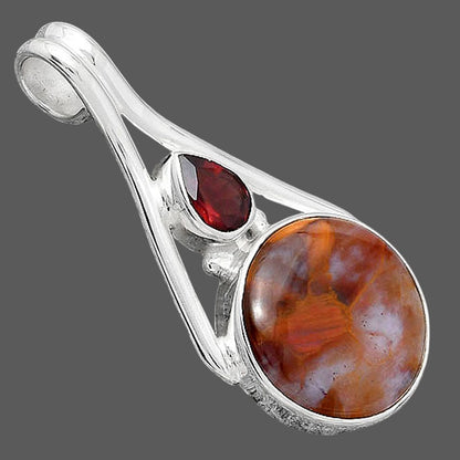 Pietersite - Namibia and Garnet Pendant P-1006 SDP154275