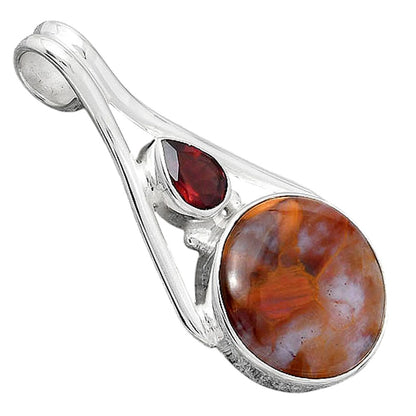 Pietersite - Namibia and Garnet Pendant P-1006 SDP154275