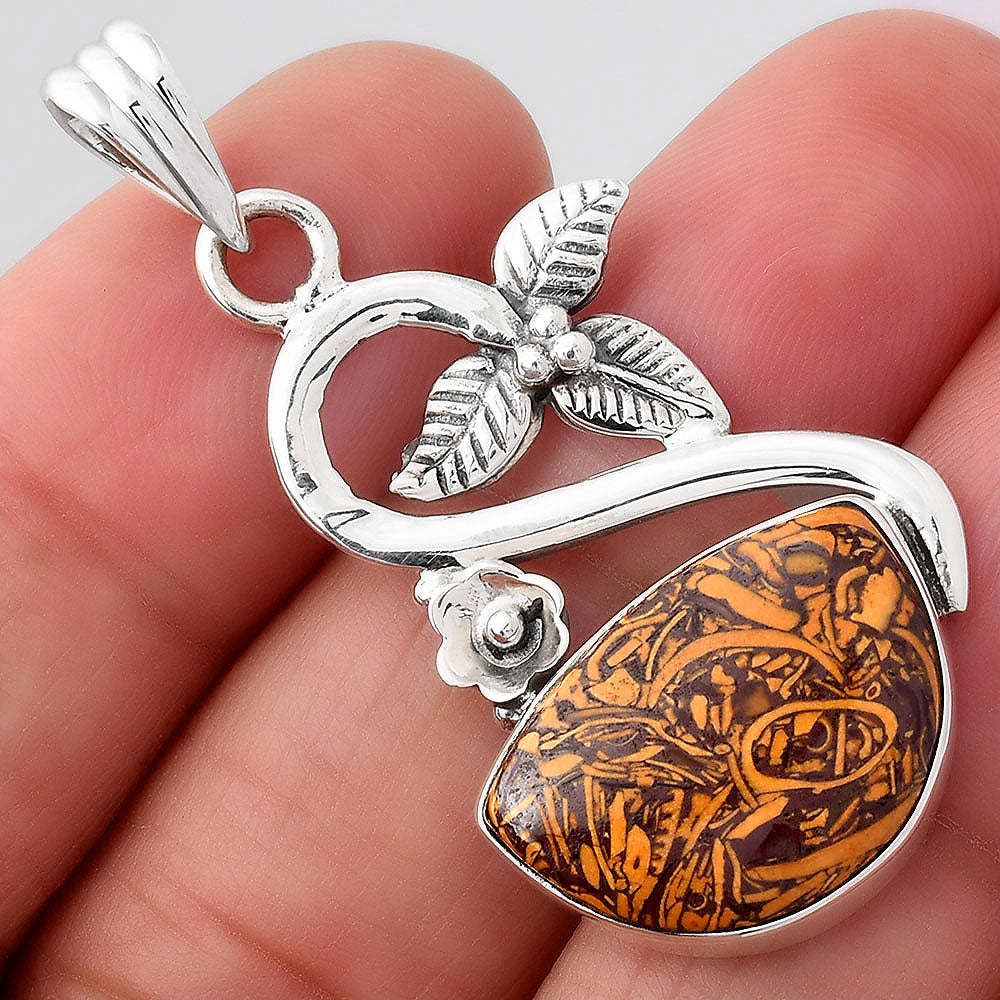 Natural Coquina Fossil Jasper - India Pendant P-1711 SDP154310