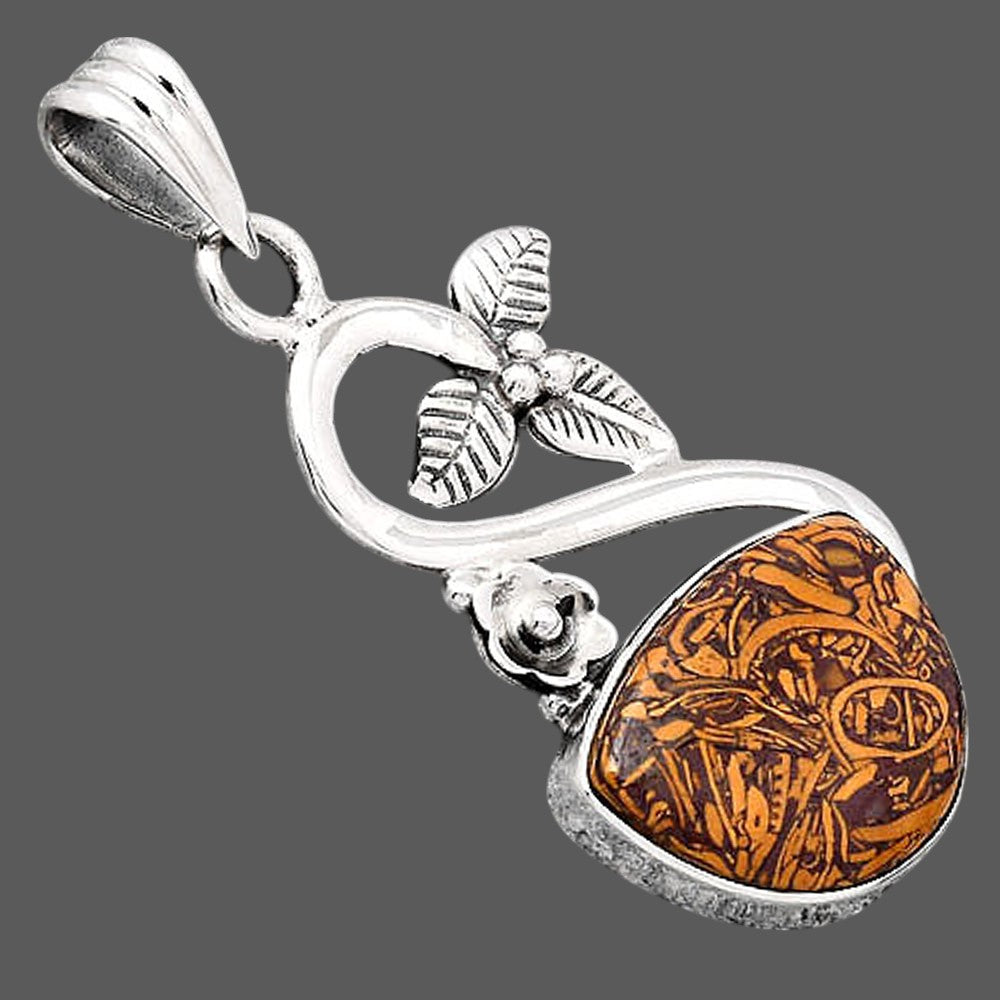 Natural Coquina Fossil Jasper - India Pendant P-1711 SDP154310