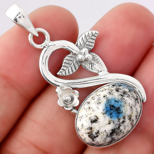Natural K2 Blue - Azurite In Quartz Pendant P-1711 SDP154314