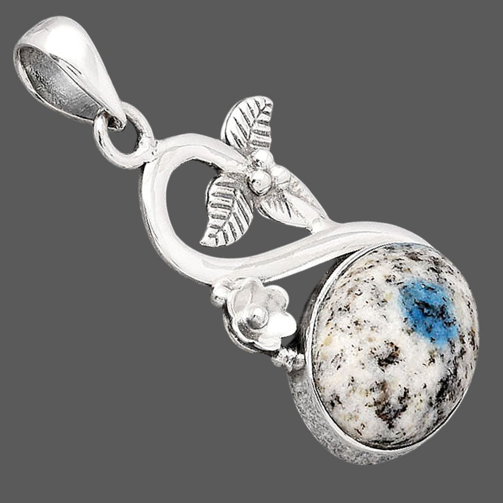 Natural K2 Blue - Azurite In Quartz Pendant P-1711 SDP154314