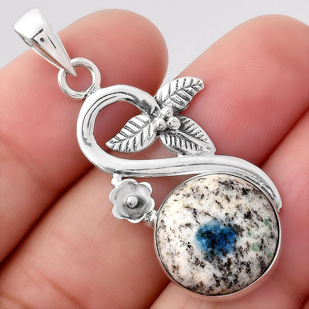Natural K2 Blue - Azurite In Quartz Pendant P-1711 SDP154315
