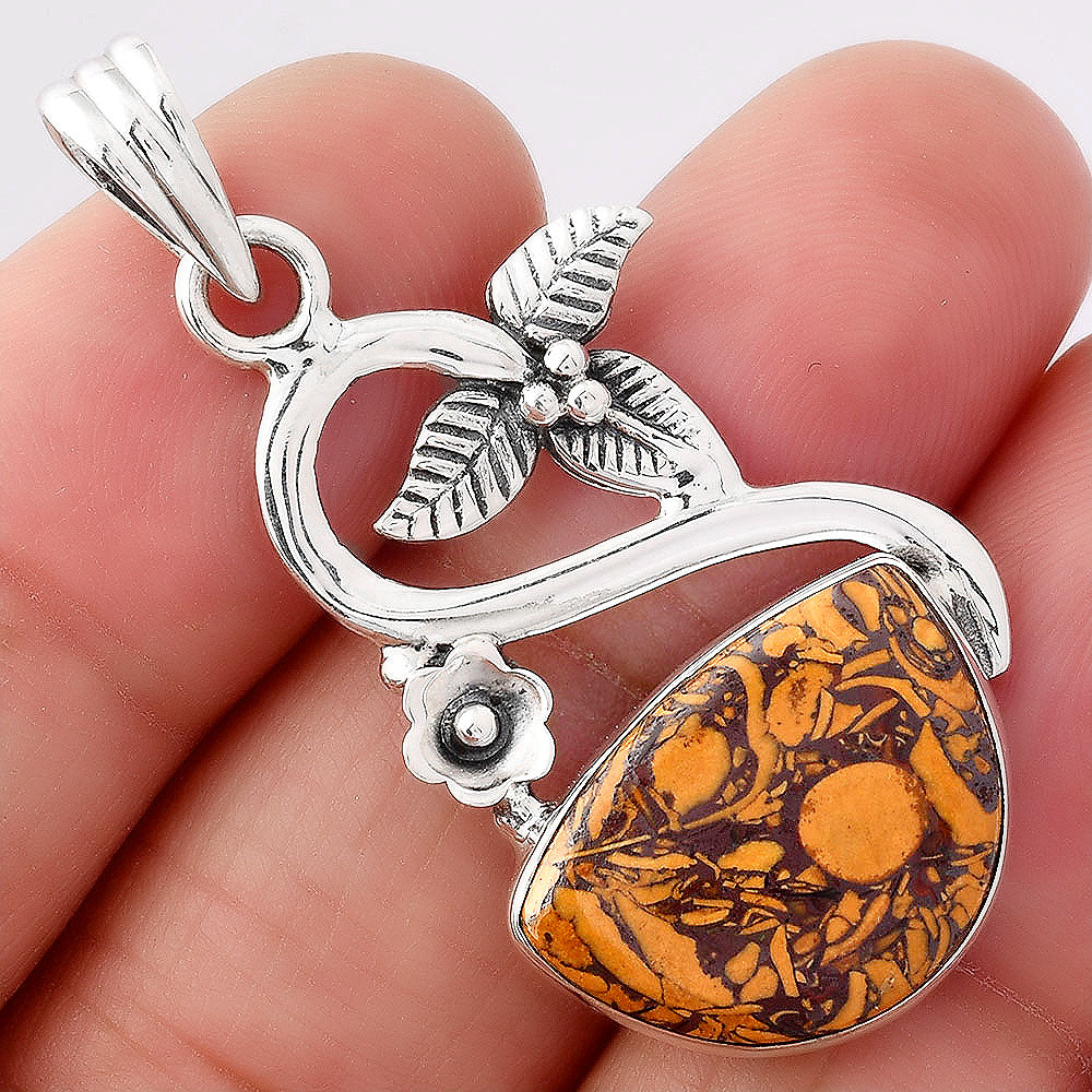 Natural Coquina Fossil Jasper - India Pendant P-1711 SDP154320