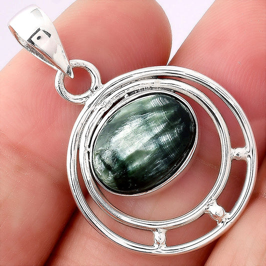 Natural Russian Seraphinite Pendant P-1712 SDP154323