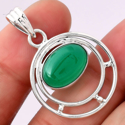Natural Green Onyx Pendant P-1712 SDP154325