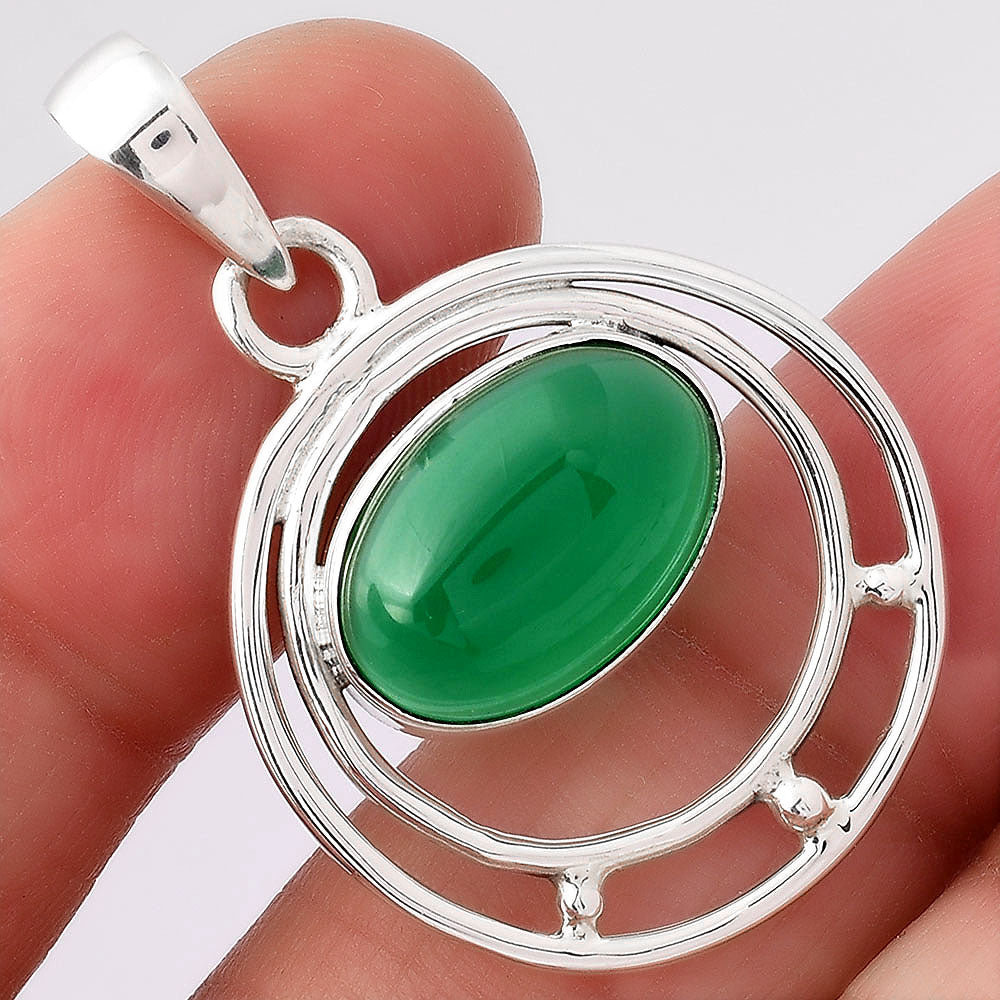 Natural Green Onyx Pendant P-1712 SDP154330