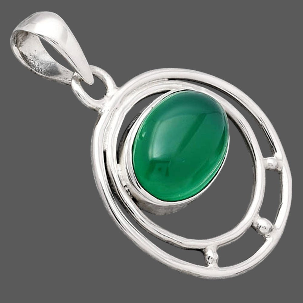 Natural Green Onyx Pendant P-1712 SDP154330