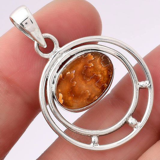 Natural Sutured Ammonite - Madagascar Pendant P-1712 SDP154335