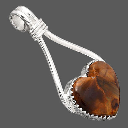 Heart Natural Pietersite - Namibia Pendant P-1587 SDP154347