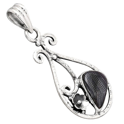 Crown Of Silver Psilomelane - Black Malachite Pendant P-1714 SDP154349