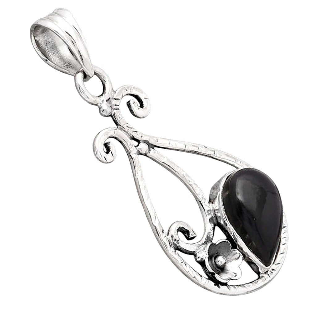 Natural Tektite Cab - Greek Pendant P-1714 SDP154358