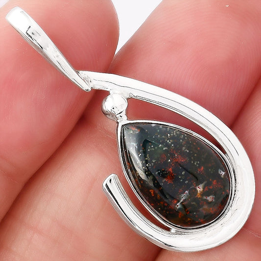 Natural Blood Stone - India Pendant P-1717 SDP154374