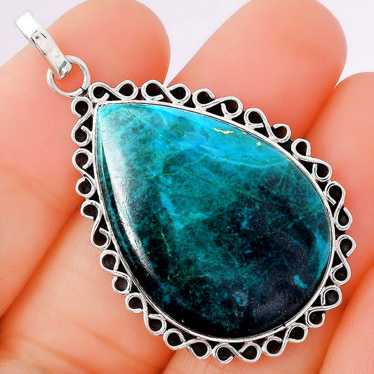 Natural Azurite Chrysocolla Pendant P-1069 SDP154392