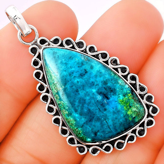 Natural Azurite Chrysocolla Pendant P-1069 SDP154394