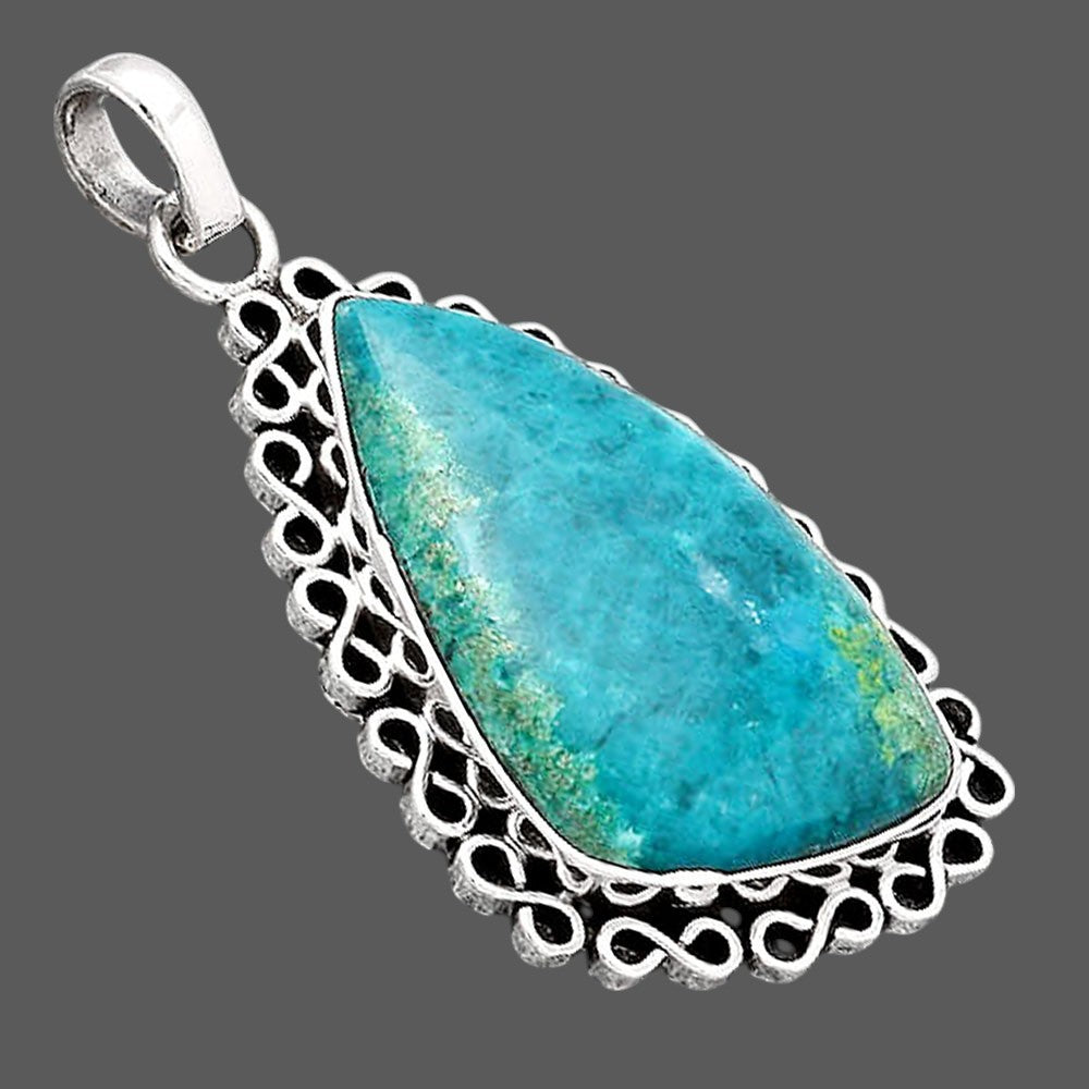 Natural Azurite Chrysocolla Pendant P-1069 SDP154394