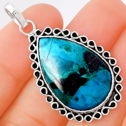 Natural Azurite Chrysocolla Pendant P-1069 SDP154398