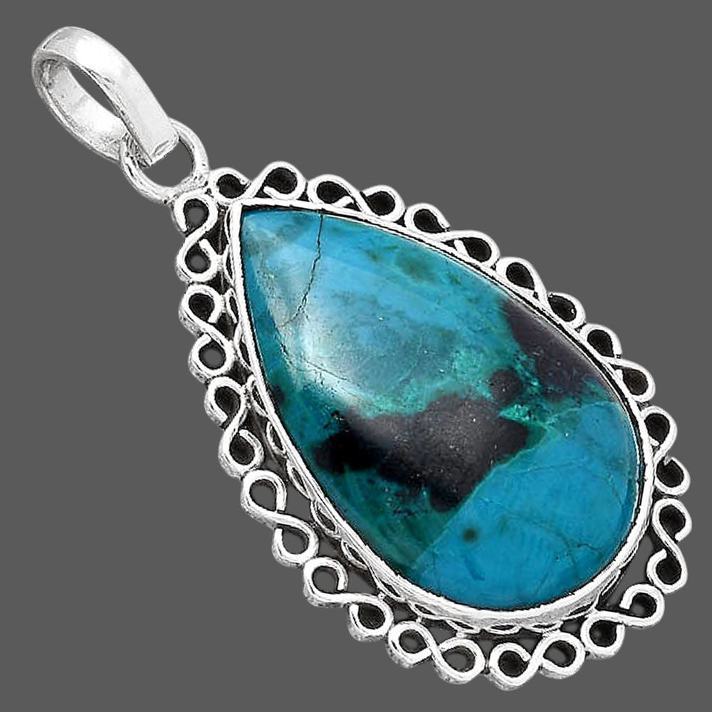 Natural Azurite Chrysocolla Pendant P-1069 SDP154398