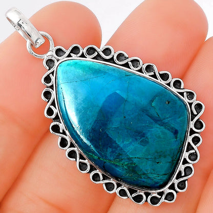 Natural Azurite Chrysocolla Pendant P-1069 SDP154400