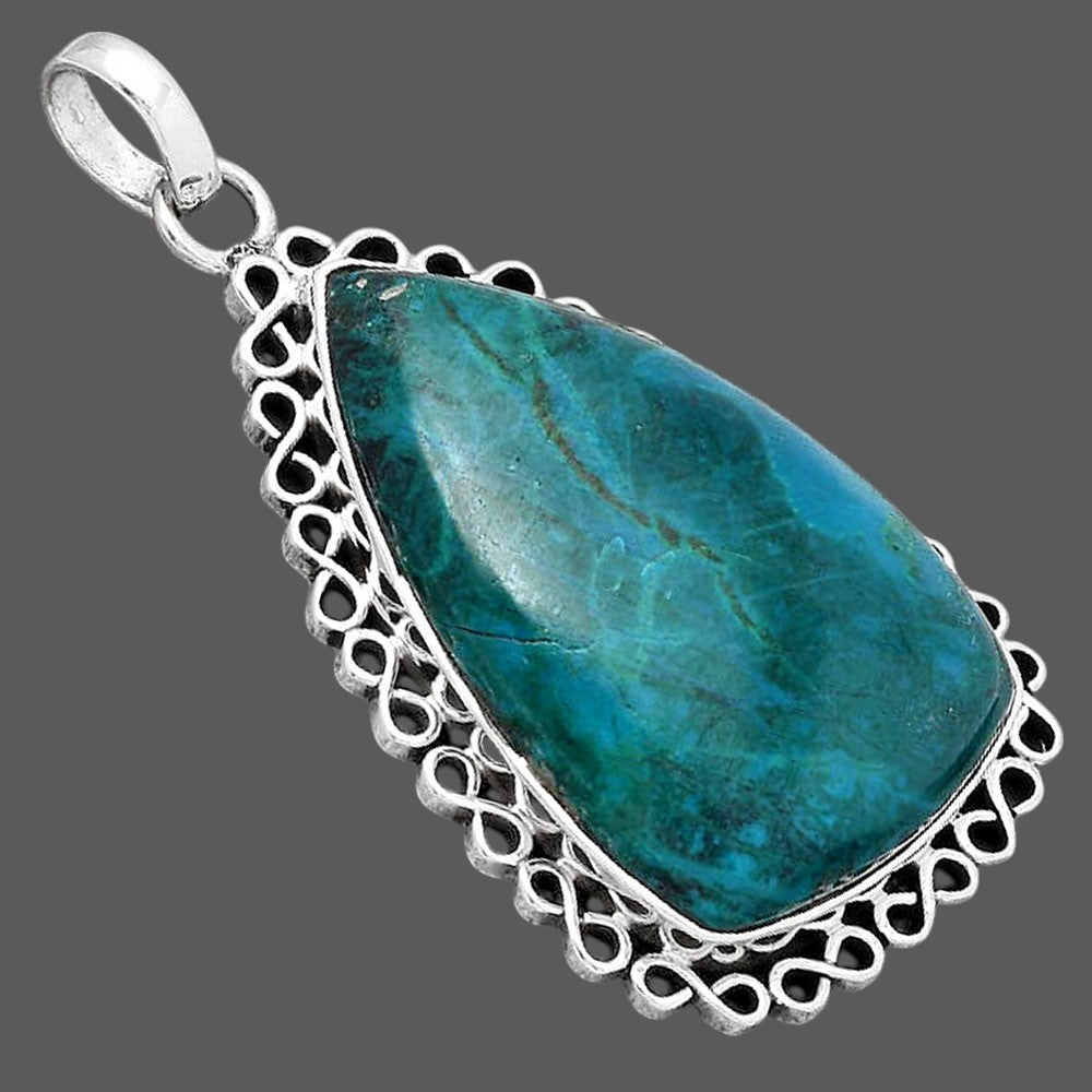 Natural Azurite Chrysocolla Pendant P-1069 SDP154402