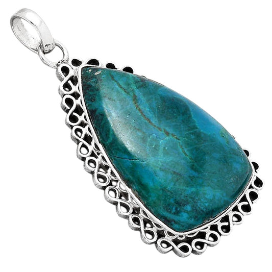 Natural Azurite Chrysocolla Pendant P-1069 SDP154402