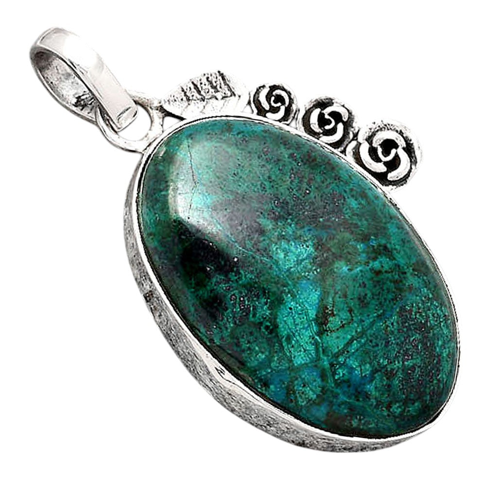 Natural Azurite Chrysocolla Pendant P-1070 SDP154406