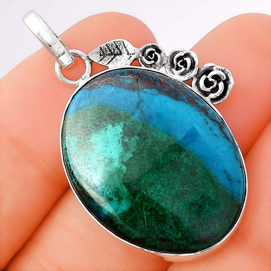 Natural Azurite Chrysocolla Pendant P-1070 SDP154408