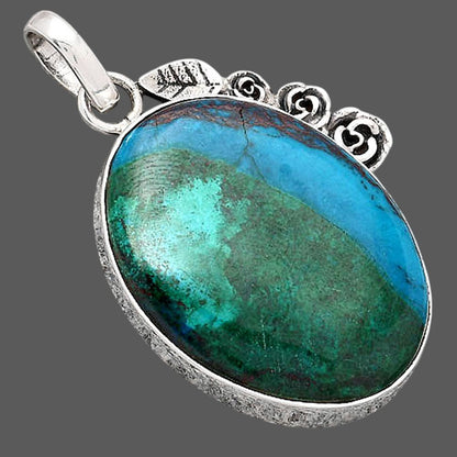 Natural Azurite Chrysocolla Pendant P-1070 SDP154408