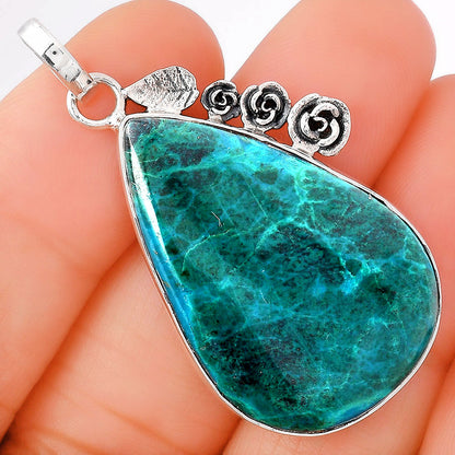 Natural Azurite Chrysocolla Pendant P-1070 SDP154409
