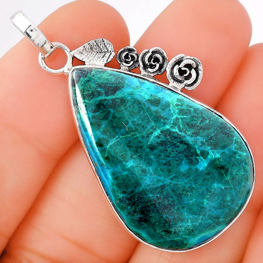 Natural Azurite Chrysocolla Pendant P-1070 SDP154409