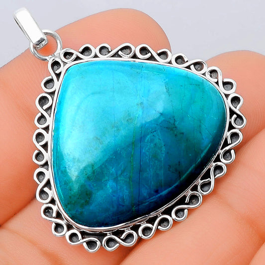 Natural Azurite Chrysocolla Pendant P-1069 SDP154418