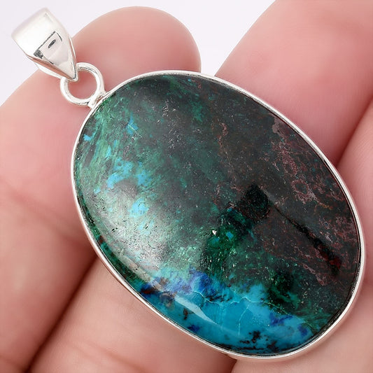 Natural Azurite Chrysocolla Pendant P-1001 SDP154439