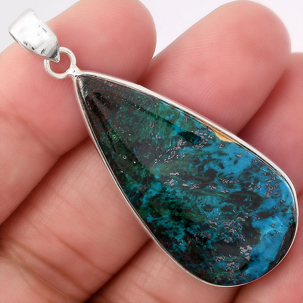 Natural Azurite Chrysocolla Pendant P-1001 SDP154448