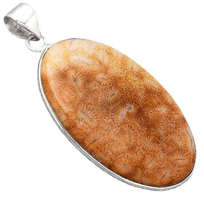 Natural Ant Fossil Coral Pendant P-1001 SDP154460