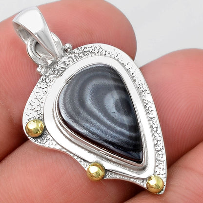 Crown Of Silver Psilomelane - Black Malachite Pendant P-1498 SDP154472