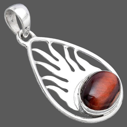 Fire Flame - Natural Red Tiger Eye Pendant P-1209 SDP154478
