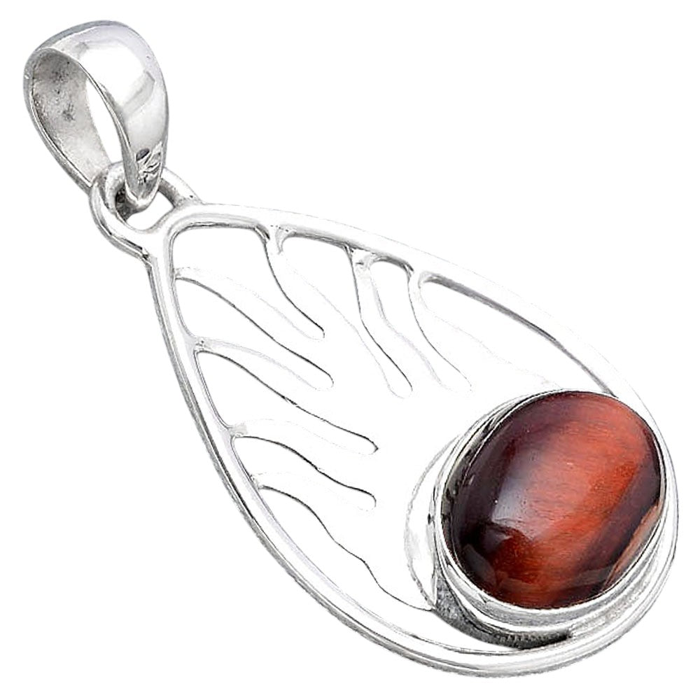 Fire Flame - Natural Red Tiger Eye Pendant P-1209 SDP154478