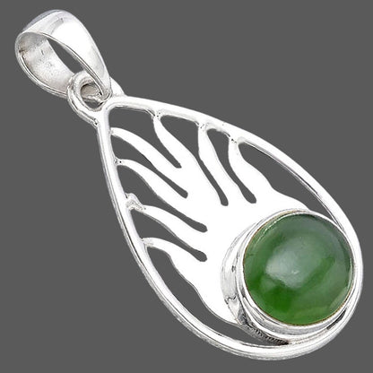 Fire Flame - Nephrite Jade - Canada Pendant P-1209 SDP154479