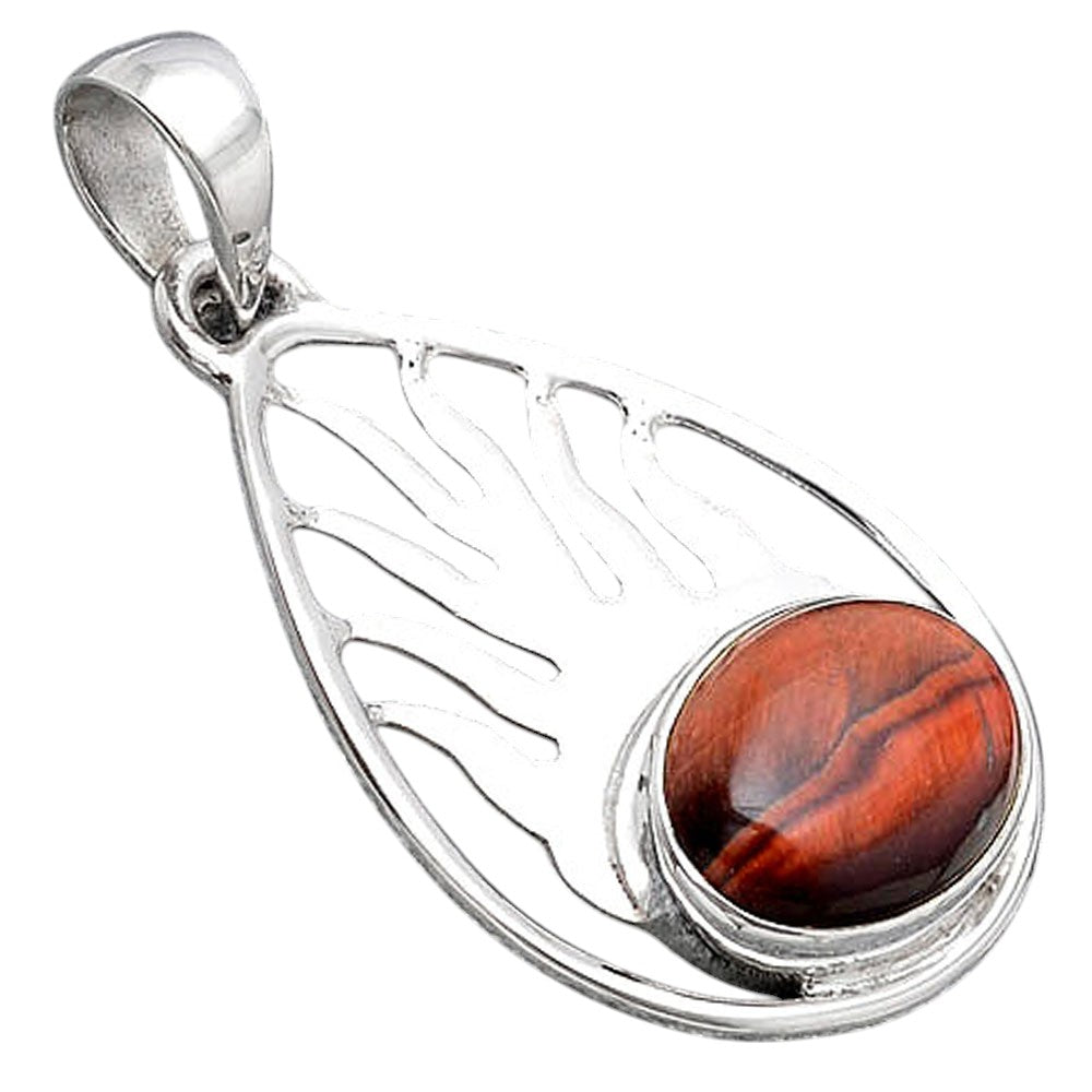 Fire Flame - Natural Red Tiger Eye Pendant P-1209 SDP154482