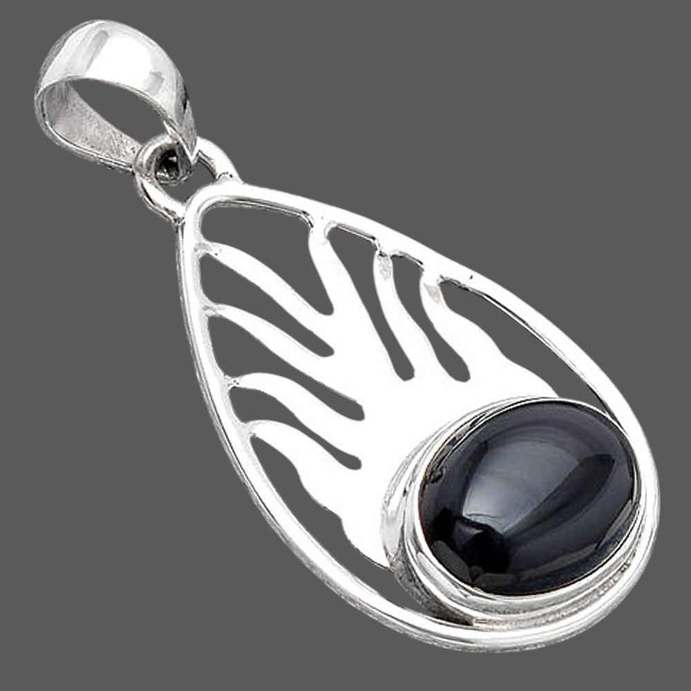 Fire Flame - Black Onyx - Brazil Pendant P-1209 SDP154483
