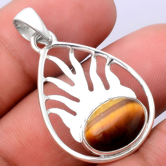 Fire Flame - Tiger Eye - Africa Pendant P-1209 SDP154488