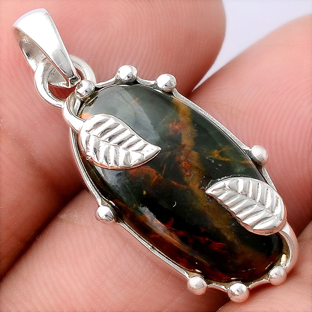 Natural Turkish Rainforest Chrysocolla Pendant P-1226 SDP154498