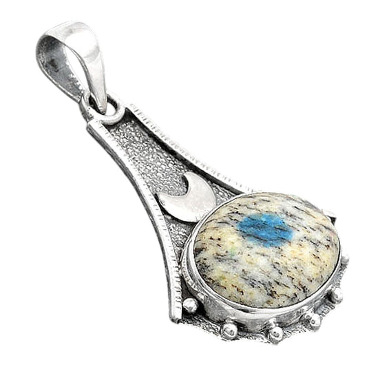 Crescent Moon - K2 Blue - Azurite In Quartz Pendant P-1715 SDP154558